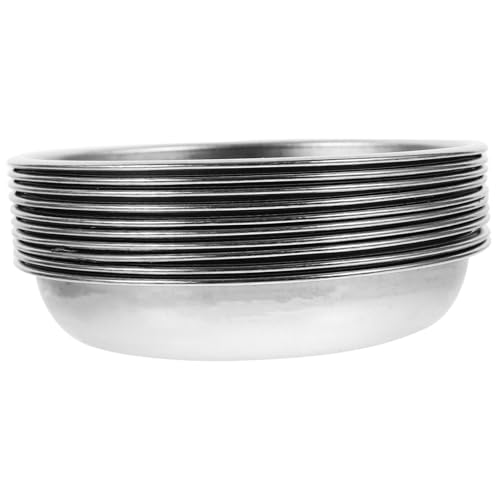 CIYODO 10pcs Disc Set Dipping Sauce Dishes Sauce Cups Steel Stainless Small Bowls Ketchup Pancake Dispenser Stainless Dipping Dishes Small Stainless Bowl Teapot Silver Stainless Steel