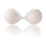 Adhesive Bra Invisible Lifting Bra, Reusable Sticky Push Up Bra, Strapless Backless Bra for Women (W