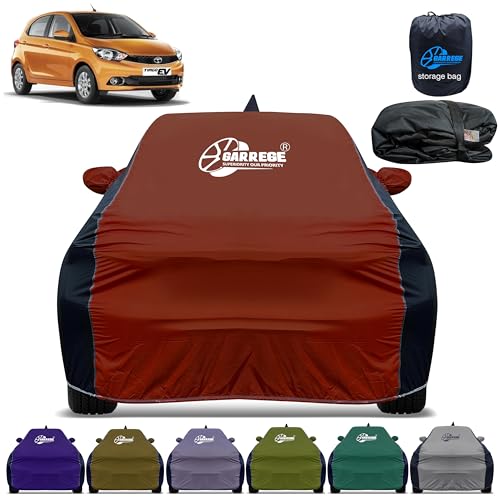 Image of Car Cover for Tata Tiago Ev All-Weather & Scratch Protection with Mirror & Front Antenna Pockets | Washable Fabric | Custom Fit | Premium Multicolor | We Send Any One Color from Showing Image