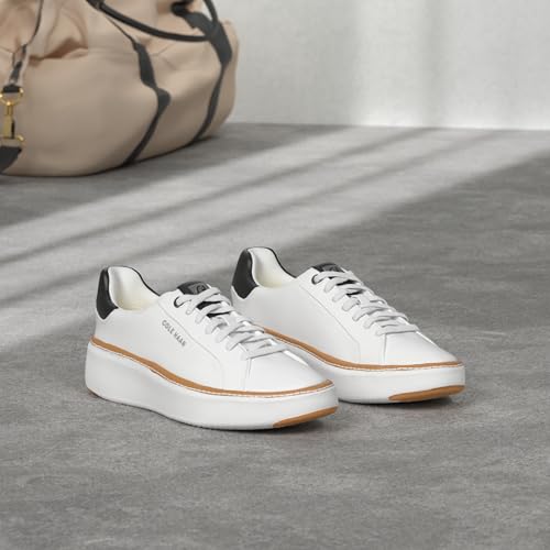 Cole Haan Cole Haan Women's Grandpro Topspin Sneakers, Ivory/Black Leather, 8-B US