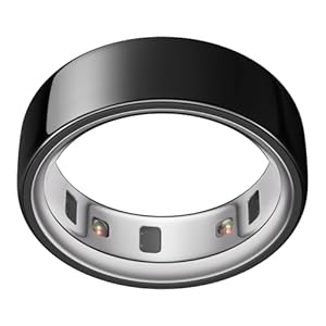 Oura Ring 4 - Schwarz - Größe 10 - Smart Ring | Messen Sie zuerst mit Oura Ring 4 Sizing Kit | Sleep Tracking Wearable - Herzfrequenz - Fitness Tracker - Bis zu 8 Tage Batterielaufzeit