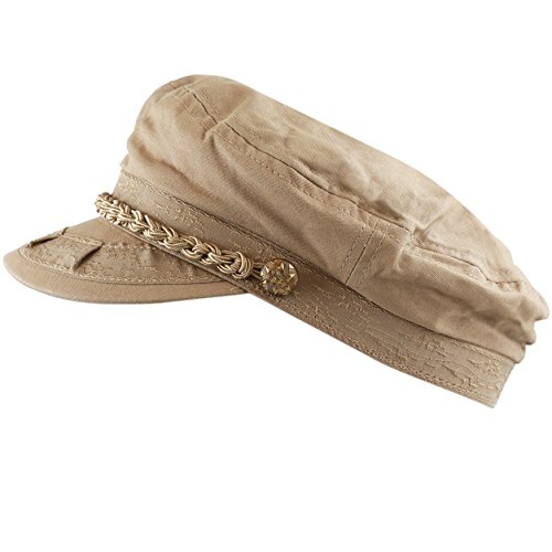 Image of The Hat Depot Unisex Cotton Yachting Style Sailing Greek Fisherman Cap hat