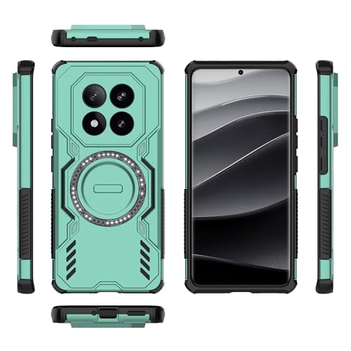 ϏՌgѓdbP[X Xiaomi Redmi Note 14 Pro Plus 5GiŁjΉ t{fBϏՌn[h^\bhT|[gCX[dP[X(Green)