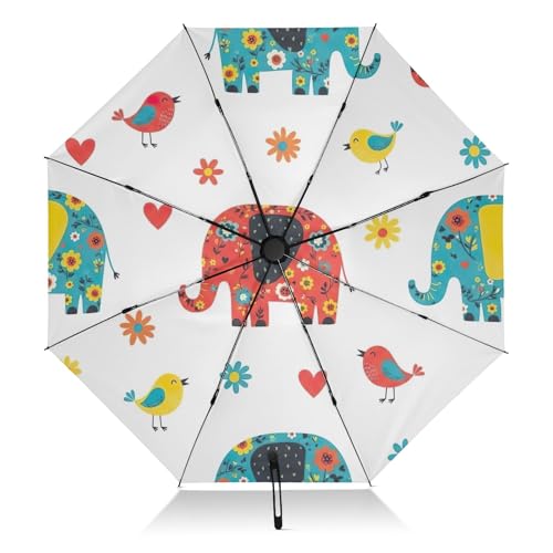 Parapluie de voyage compact GAIREG imperméable et automatique avec protection solaire intégrée