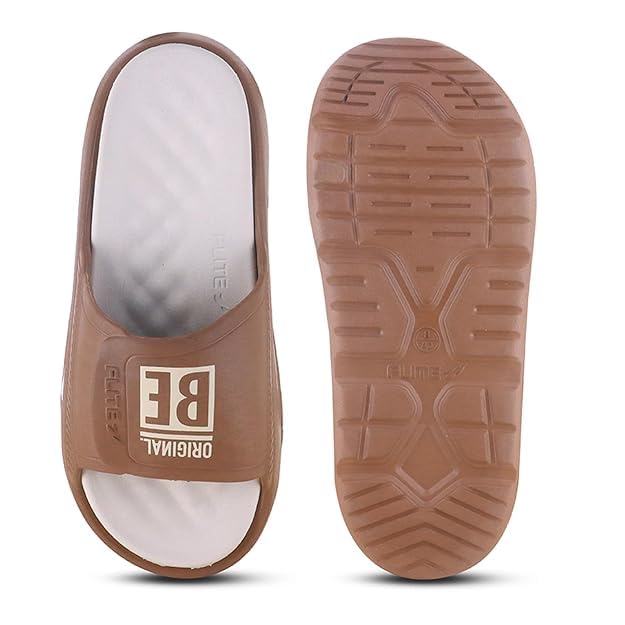 Image of FLITE FL-2052 Men's Slides - Cushioned Casual Sandals for Gents, Soft Plush Padding & Bold Color Design