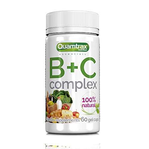 Quamtrax Nutrition - B+C Complex - 100 cápsulas - Combinación de vitaminas, equilibrio del sistema inmune y reducción del cansancio