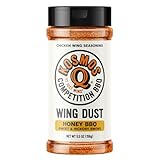 Kosmos Q Honey Bbq Wing Dust, Sweet & Smoky Chicken Wing Seasoning For Chicken, Popcorn, Ribs, Pizza & More, Sweet Honey Barbecue Flavor Dry Rub Seasoning Dust, Great For Grilling & Smoking, 6 Oz