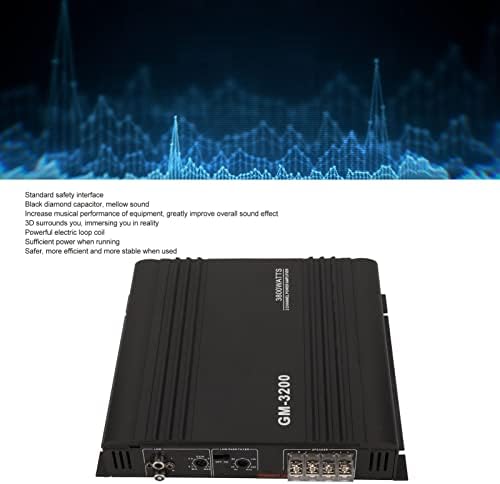 Car Amplifier 4 Channel, Car Stereo Audio Amplifier 10HZ-40khz High Power Car Amp Vehicle Audio Power Amplifier for all Car Sound Systems