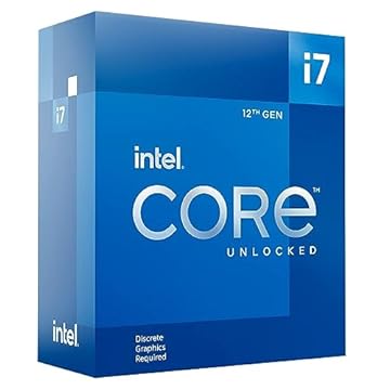 Intel Processador Core i7-12700KF Gaming Desktop 12 (8P+4E) núcleos até 5,0 GHz Desbloqueado LGA1700 Série 600 Chipset 125W