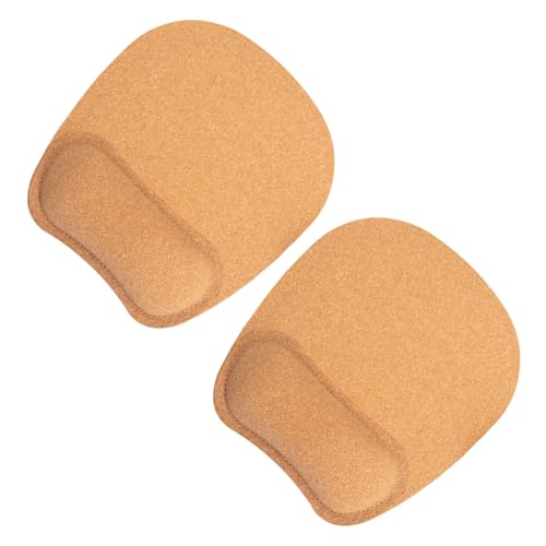 Alfombrilla de ratón de corcho jojofuny ergonómica para oficina y gaming, pack de 2 unidades