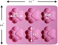 Vista 2 de Juego de dos moldes de silicona con estampado de patas para golosinas caseras, para hornear dulces, horno, microondas y congelador