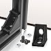 PETOX 30 Set Black 2020 Series Aluminum Extrusion Profile Connector, Includes 1pc Wrench, 30pcs 2028 Corner Bracket, 60pcs T-Slot Sliding Nuts and M5 Hex Screw Bolt for 20S Aluminum Rail Accessories