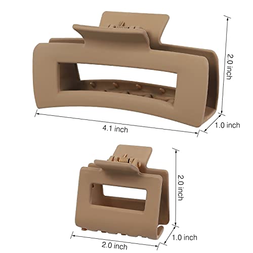 16 Pack Hair Clips Large 4.1 Inch Claw Clips 2 Inch Small Hair Clips For Hair Rectangle Hair Claw Clips For Thick Hair And Thin Hair Hair Clips For Women Hair Barrettes #TOP1