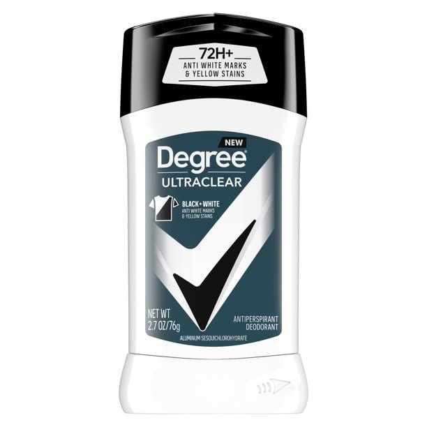 degree men motionsense ultra clear invisible solid anti-perspirant, black & white 2.70 oz (7 pack)