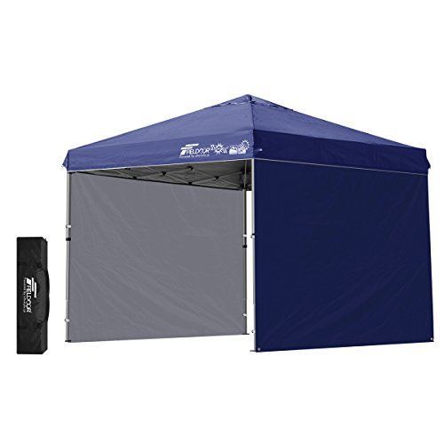 FIELDOOR 組立て簡単 ワンタッチタープテント G03 軽量アルミフレーム 2.5m 専用横幕/サイドシート2枚付属 風抜けベンチレーション 高耐水加工&シルバーUVカットコーティング 紫外線カット 遮熱