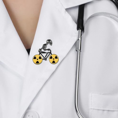 Image of Science and Medical Microscope Brooch,Colorful Enamel Lab Pin Jewelry for Scientists Laboratory Enthusiasts Badge Gifts