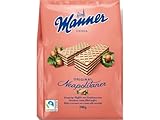 Manner Original Neapolitan Wafers – Delicious Hazelnut Wafers with Creamy Hazelnut Filling for Ideal Snack – Enjoy Healthy Snacks Anytime with 200g of Irresistible Wafer Goodness