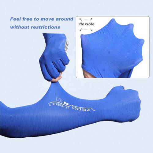 HAMIO Mangas de braço para homens e mulheres manga de braço com luva ciclismo gelo braço manga sem d