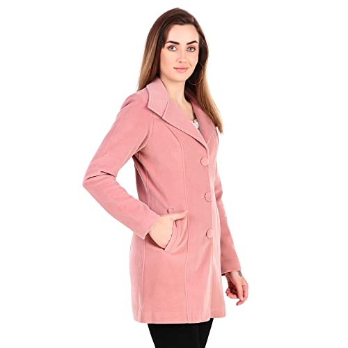 Image of Leather Retail Long Winter Wear Velvet Jacket For Women