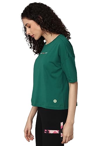 Image of Allen Solly Women's Cotton Solid Regular Fit T-Shirts
