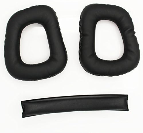 Replacement Ear Pads & Headband Cushion Pad for Logitech G930 Headphones Black Earpads Headphone Cushions