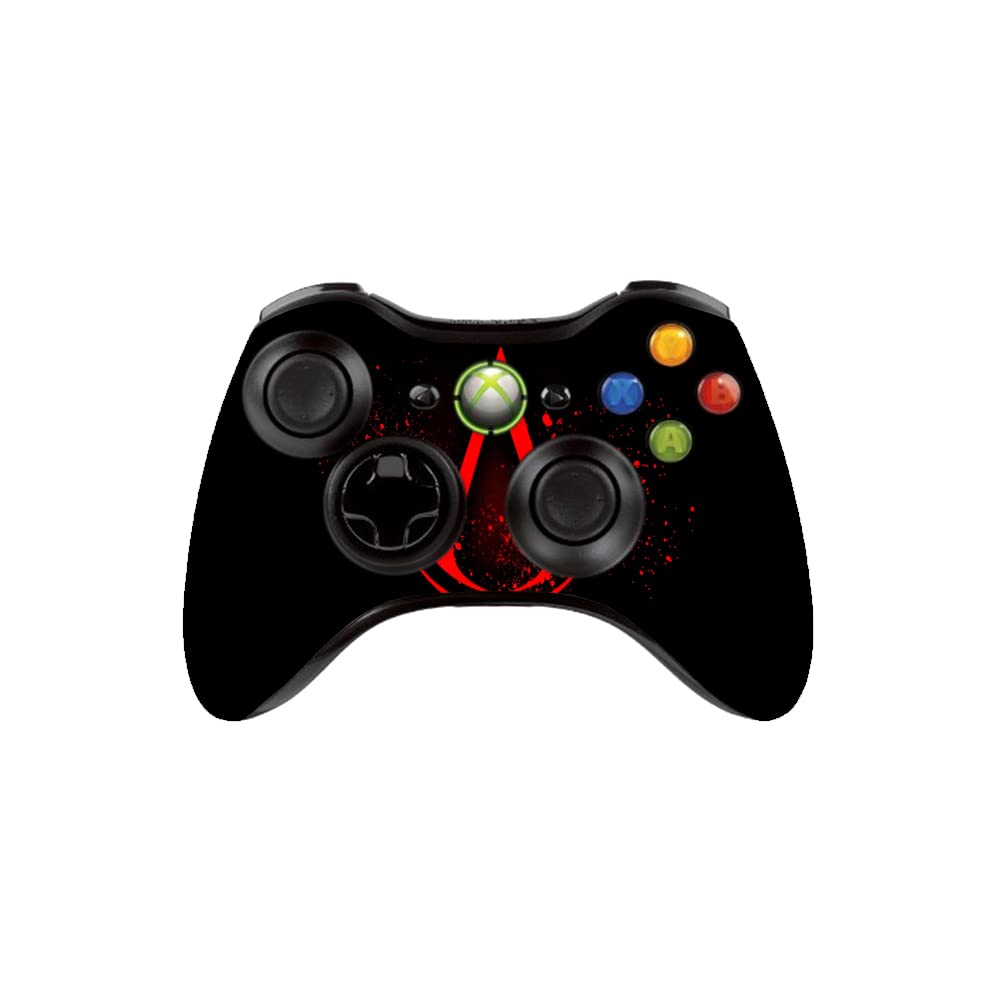 gadgets wrap printed vinyl decal sticker skin for xbox 360 controller only - red assassins creed
