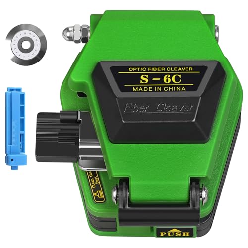 Optical Fiber Cleaver S-6C high-precision Fiber Cleaver. Suitable for 0.25mm 0.9mm 3.0mm optical fibers, with 16 cutting points and a cutting capacity of approximately 48000 times,Bring 1 spare blade