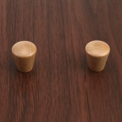 Boutons de tiroir en bois de commode poignées coniques x15 - 6