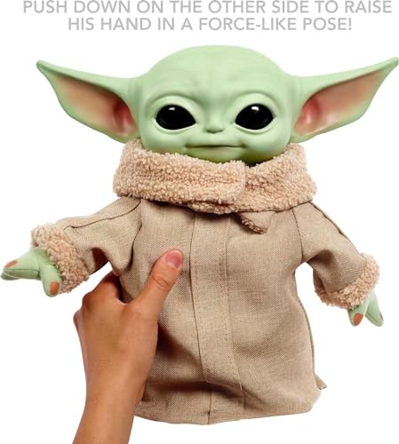 Mattel HJM25 Star Wars The Mandalorian Grogu Plush 11-Inch Toy, Squeeze & Blink Character Figure thumb #2