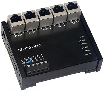 SF-1005 5-Port Switch 100M DIN Rail Splitter Network Hub Network Cable Splitter Expansion Ports Dormitory Student Room Switch Router