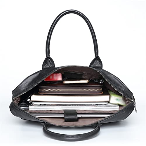 First Layer Cowhide Leather Men's Briefcase Business Large Capacity Men's Bag Cowhide Shoulder Cross Bag3