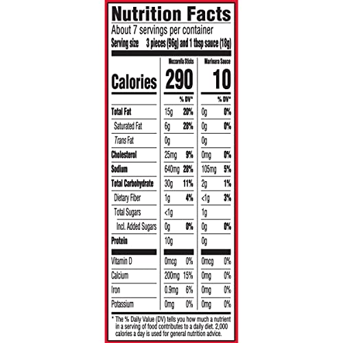 Tgi Fridays Mozzarella Sticks Value Size Frozen Snacks With Marinara Sauce, 30 Oz Box #TOP7