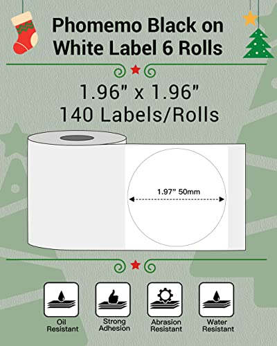 Image of Phomemo 50x50 Round Labels 6 Roll