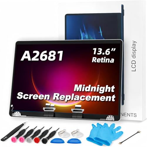JYYSCRN A2681 Screen Replacement a2681 LCD for 13 inches MacBook M2 air 2022 Year 2560x1600 Replacement LCD Full Assembly for EMC 4074 Midnight