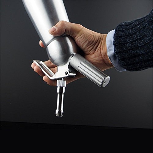 Zoemo All Metal Steel Whipped Cream Dispenser 1 Quart - Professional Culinary Cream Whipper With Full Set Injector Tips Free Recipes Included #TOP5