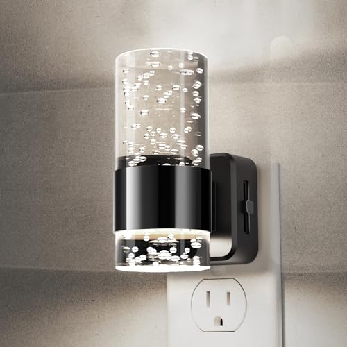 Image of L LOHAS LED Night Light,Dimmable Night Lights Plug into Wall, Acrylic Nightlights with 0-100 LM Adjustable Brightness, 5000K Plug in Night Light with Dusk to Dawn Sensor, for Bathroom Hallway