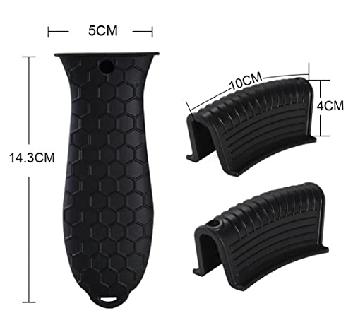 Doromy 8 Pcs Silicone Pot Holders Hot Handle Holder Pot Handle Covers Pot Holders Heat Resistant Pot Holders For Kitchen Potholder Handle For Cast Iron Skillet Covers Frying Cast Iron Skillet Metal #TOP1