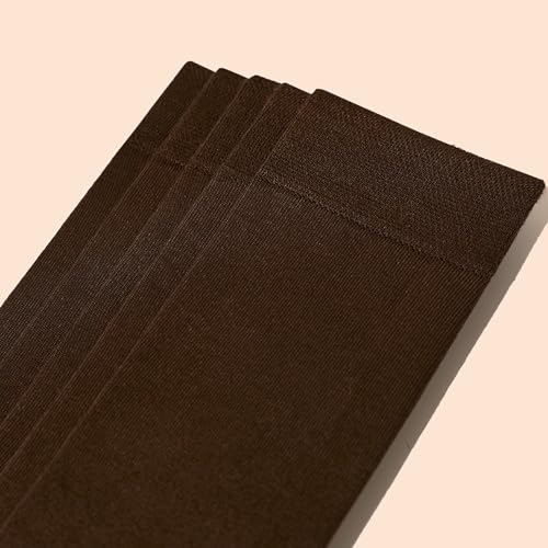 VRD Bamboo Mens Dress Socks for Men, 5-Pack, Solid Design Crew Length Mid-Calf Socks, Mens Shoe Size 8-13 7