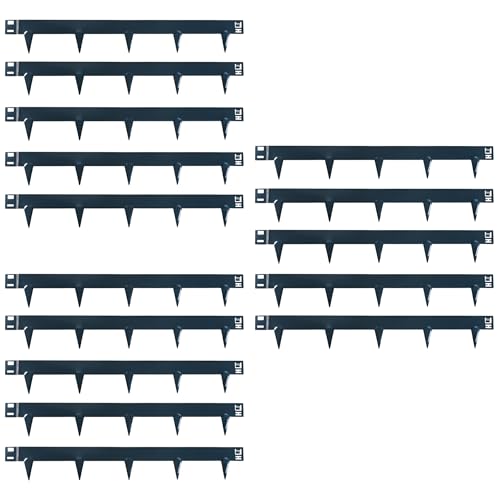 UNIGARDIA Bordure Jardin Extérieur Métal 15 m - Bordure de Pelouse Flexible en Hauteur de 150 mm - Marteler Simplement la Bordure avec Pointes - 1 Paire de...