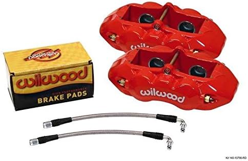 NUEVO KIT DE PINZA DE FRENO, PASTILLAS Y PASTILLAS DE FRENO ROJO WILWOOD, 4 PISTONES TRASERAS, COMPATIBLE CON CHEVROLET CORBETA 1965-1982, C2, C3,