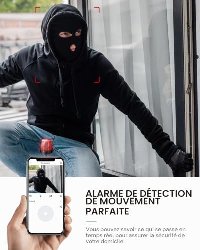 AOBOCAM Camera Espion, Mini Caméra de Surveillance WiFi 1080P Intérieur/Extérieur, Micro Caméra Bluetooth avec Vision Nocturne, Détection de Mouvement, Enregistrement à Distance (-5) – vue 5