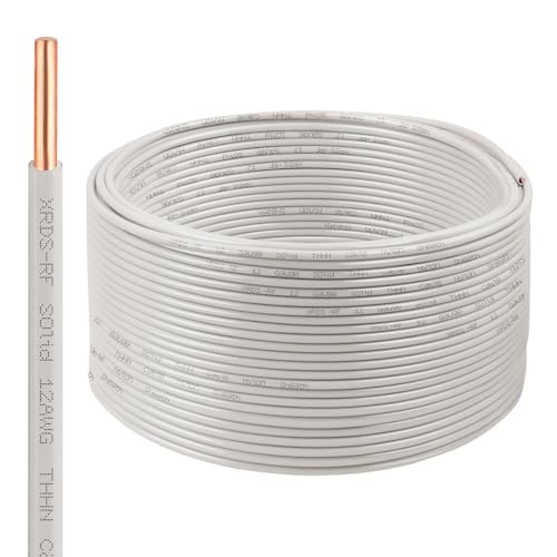 Image of 12AWG THHN Wire 200FT, Single Bare Copper Conductor with PVC and Nylon Insulation, 600V Rated, Heavy-Duty THHN Wire for Residential and Industrial Use (12 Gauge, 200 Feet)