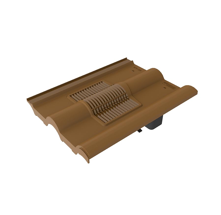 Timloc Double Roman Roof Tile Vent RTV-DR Roofing Slate Ventilation (Brown)