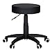 FineBuy Sgabello da Lavoro Nero con Ruote 44-55 cm Ecopelle Senza Schienale | Sgabello Girevole Regolabile in Altezza | Sgabello Officina