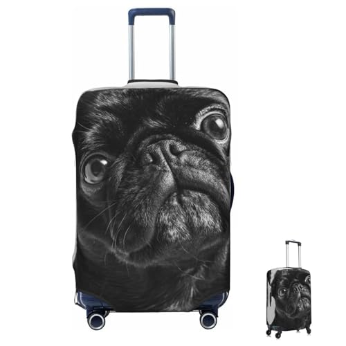 Luggage Cover Washable Elastic Suitcase Covers Cute Pug Dog Travel Baggage Cover Fashion Anti-scratch Suitcase Protector Decoraitve Covers Fits 18-32 Inch Luggages Large