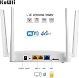 KuWFi Dual Band 4G Router with SIM Slot, 750Mbps Modem Router with SIM Card, 2 LAN Ports, 4 High Gain Antennas, WiFi Modem with VPN, APN, FDD and TDD, SIM Plug&Play, Up to 32 User, Home/Office - Image 4