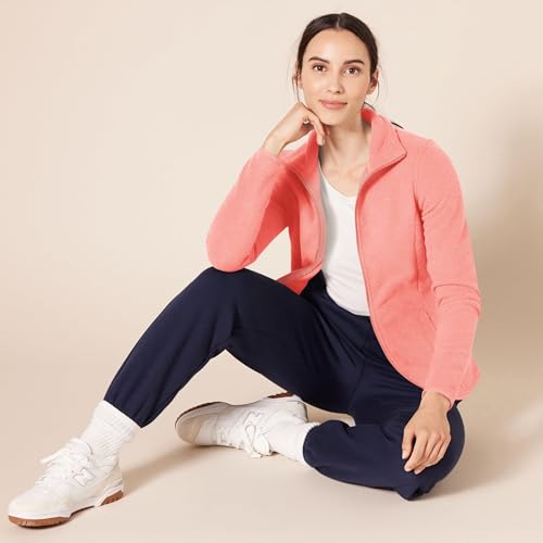 Image of Amazon Essentials Women's Classic-Fit Full-Zip Polar Soft Fleece Jacket, Outerwear Coat with Cuffs (Available in Plus Size)