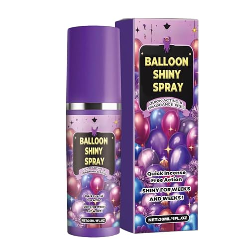 Spray Brillant pour Ballons | 30 ml, Éclat Immédiat Intense - Spray de décoration pour fêtes,Anniversaire, Mariage, Vacances, Remise de diplômes, Halloween