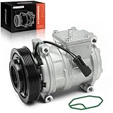A-Premium A/C Compressor with Clutch Compatible with Dodge Grand Caravan, Chrysler Voyager, Jeep Wrangler, Plymouth Grand Voyager, 2.4L 2.5L