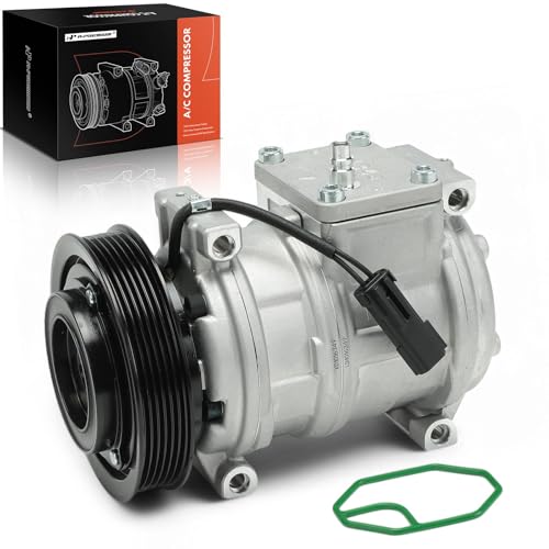 A-Premium A/C Compressor with Clutch Compatible with Dodge Grand Caravan, Chrysler Voyager, Jeep Wrangler, Plymouth Grand Voyager, 2.4L 2.5L